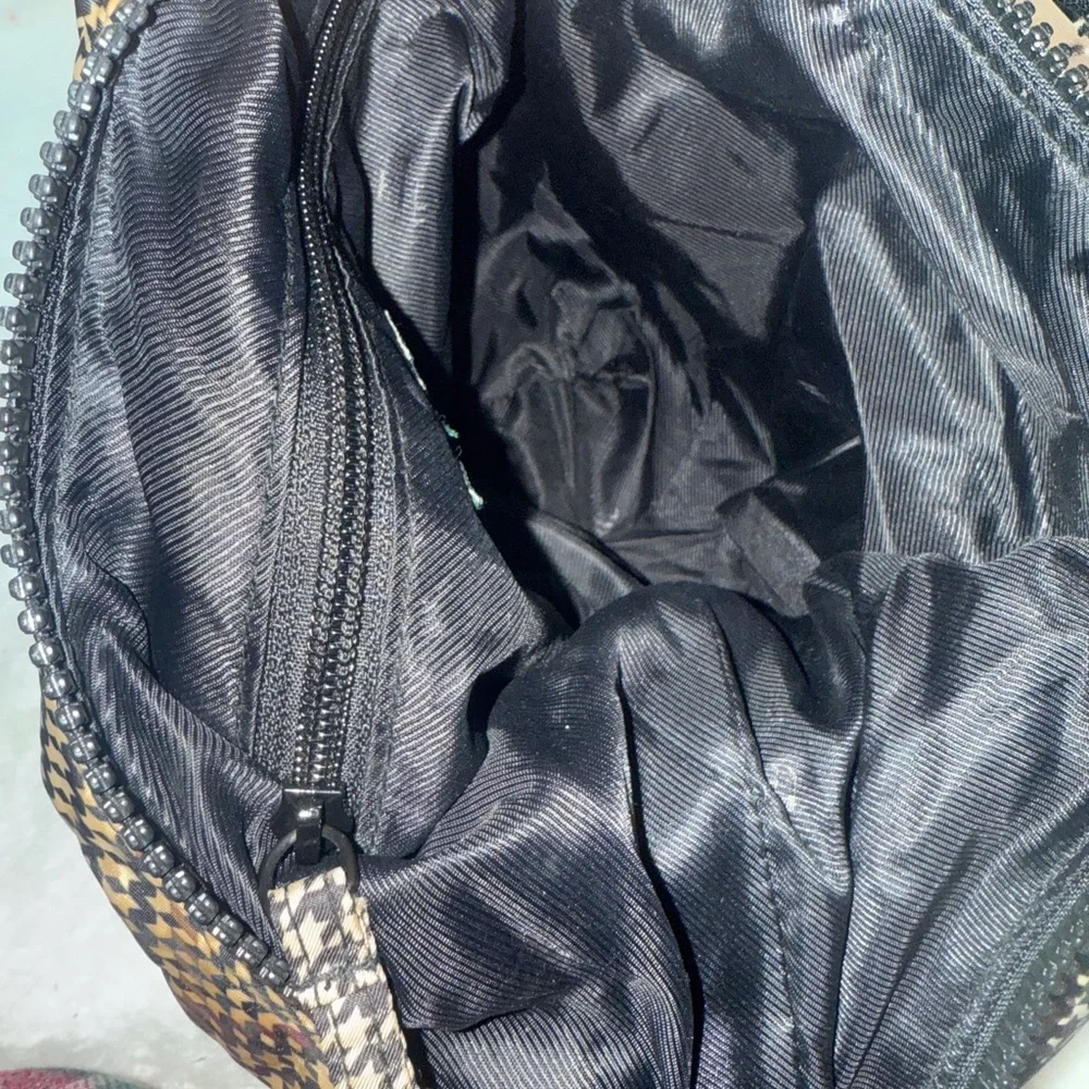Ralph Lauren Houndstooth Hobo Shoulder Bag